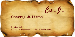 Cserny Julitta névjegykártya